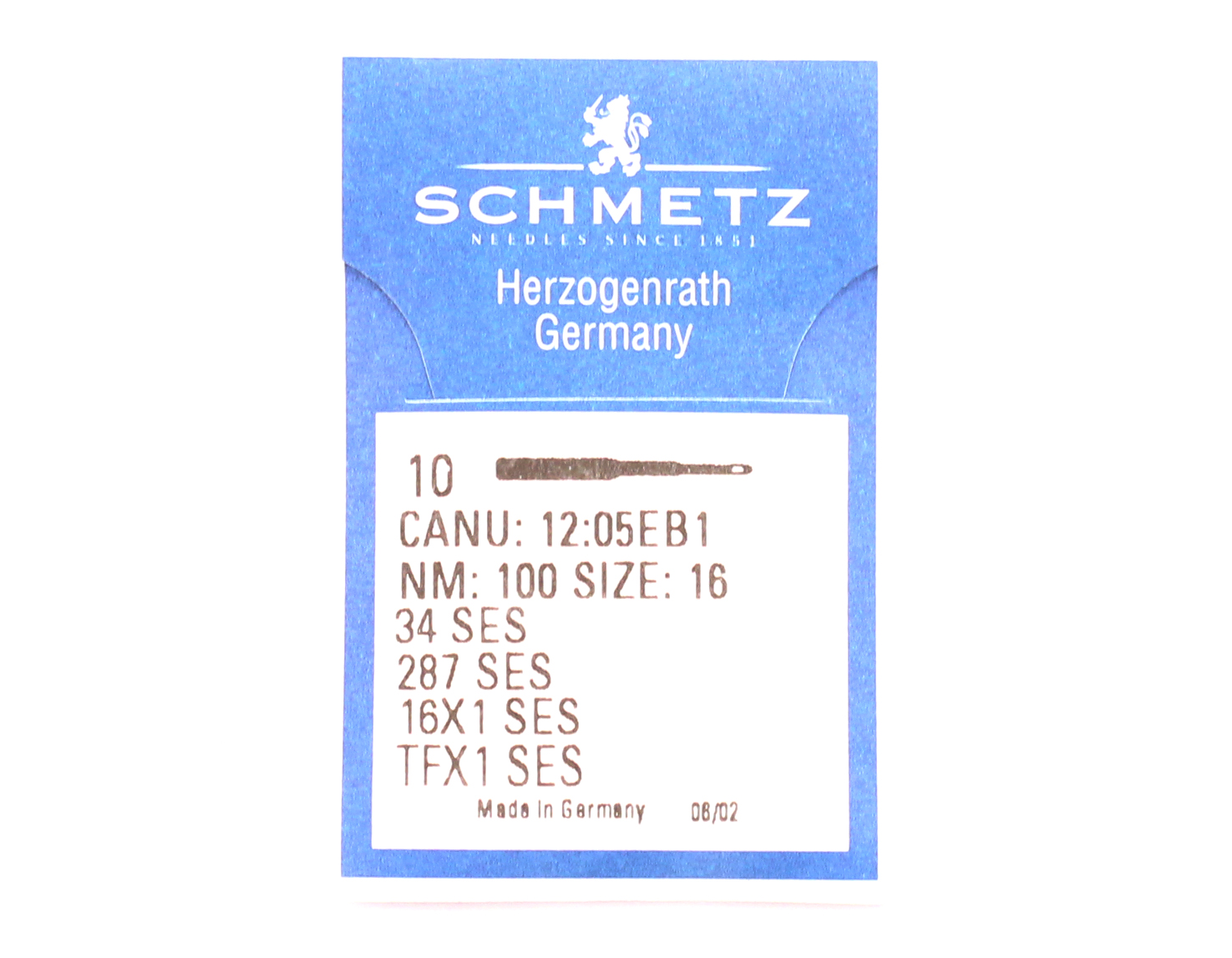 34 SES SIZE 100 PACK OF 10 NEEDLES SCHMETZ DISCONTINUED