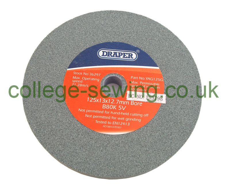 36297 GREEN GRIT GRINDSTONE 125X13X BORE 12.7