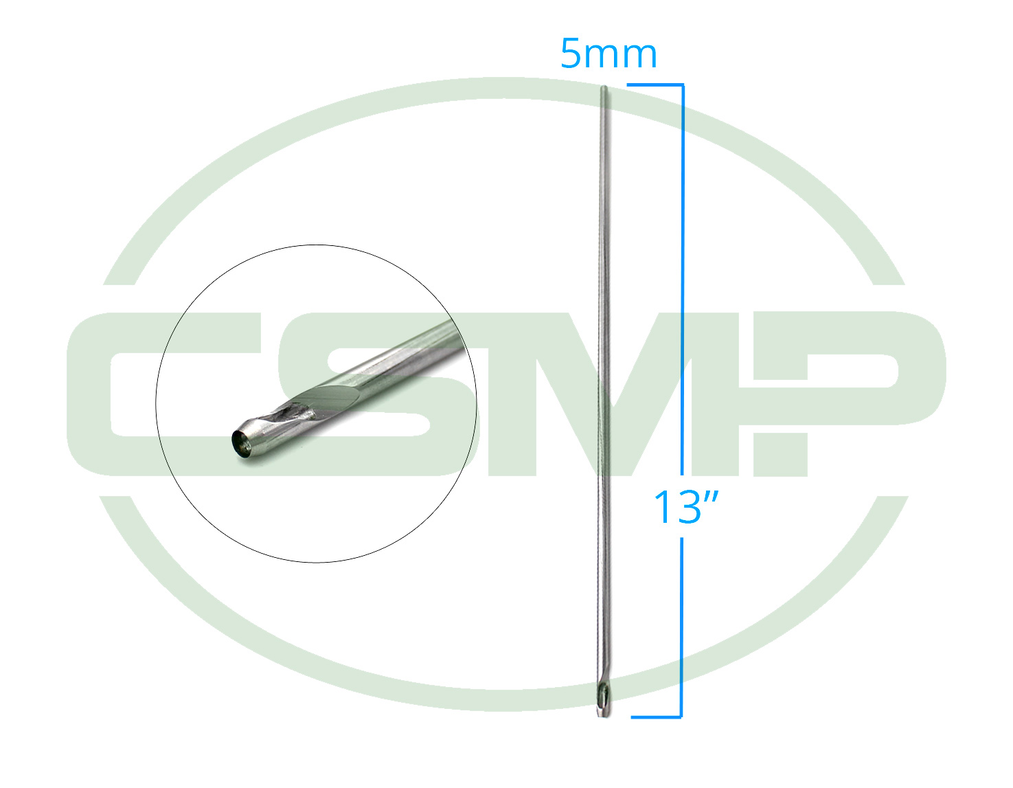 5MM HOLLOW SPIRAL CLOTH DRILL 13"