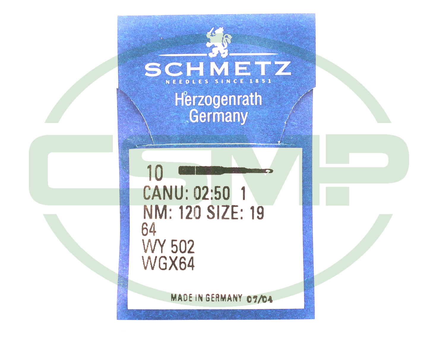 64 SIZE 120 PACK OF 10 NEEDLES SCHMETZ
