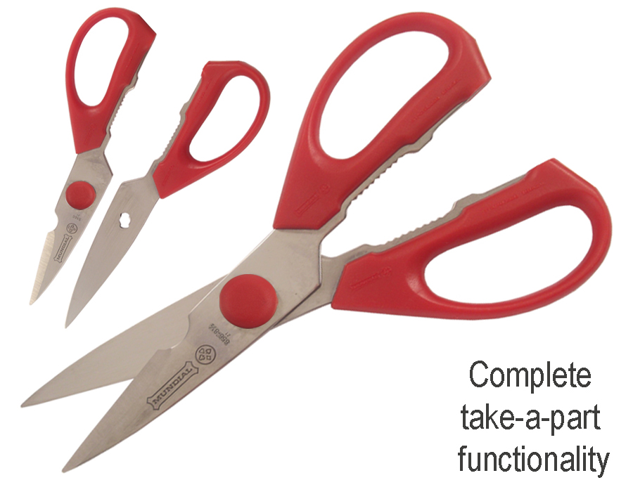 656 8-1/2" KITCHEN SHEARS RED MUNDIAL