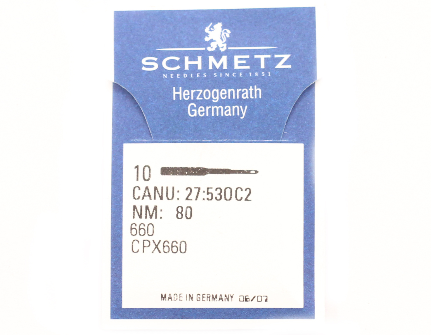 660 SIZE 80 PACK OF 10 NEEDLES SCHMETZ