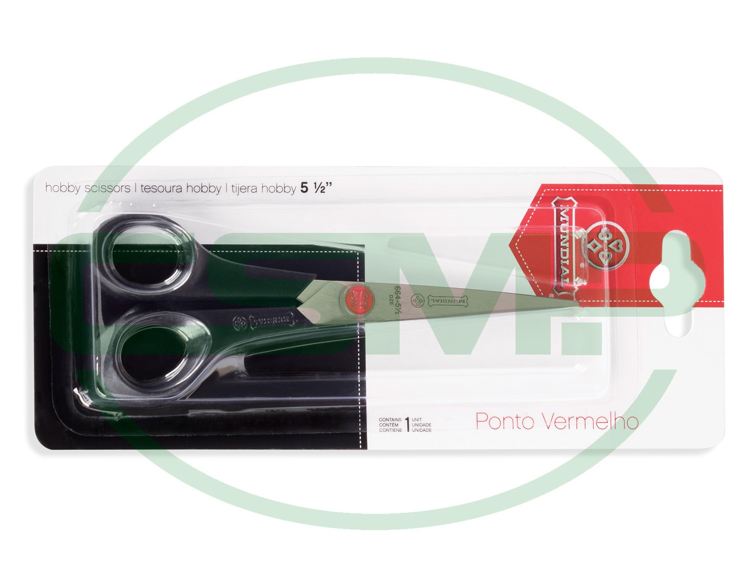 664 5-1/2" MULTI-USE SCISSOR MUNDIAL RED DOT