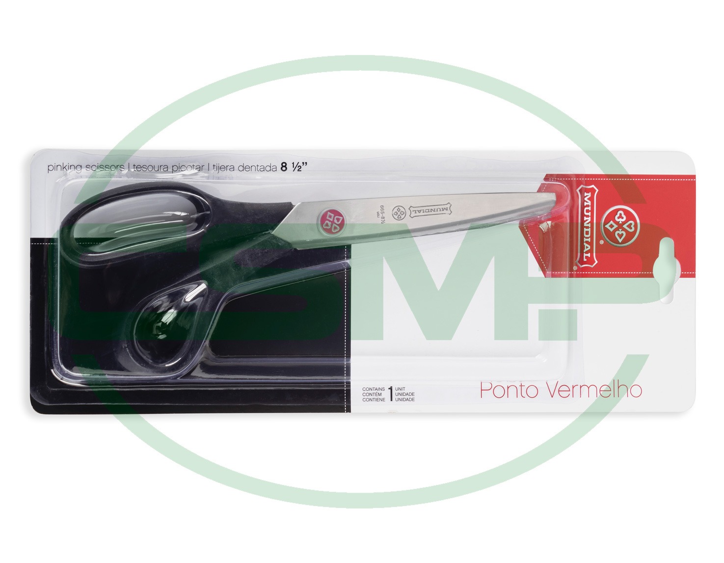 665 8-1/2" PINKING SHEARS MUNDIAL RED DOT