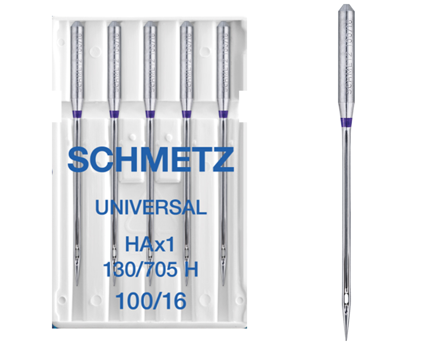 SCHMETZ UNIVERSAL SIZE 100 PACK OF 5 NEEDLES