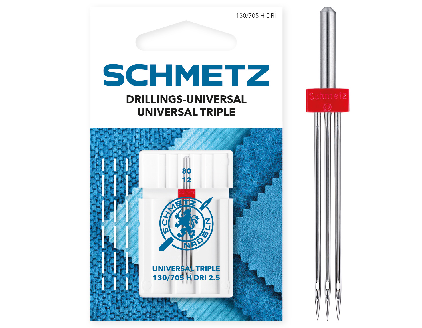 SCHMETZ TRIPLE SIZE 2.5MM SIZE 80 PACK OF 1 NEEDLE