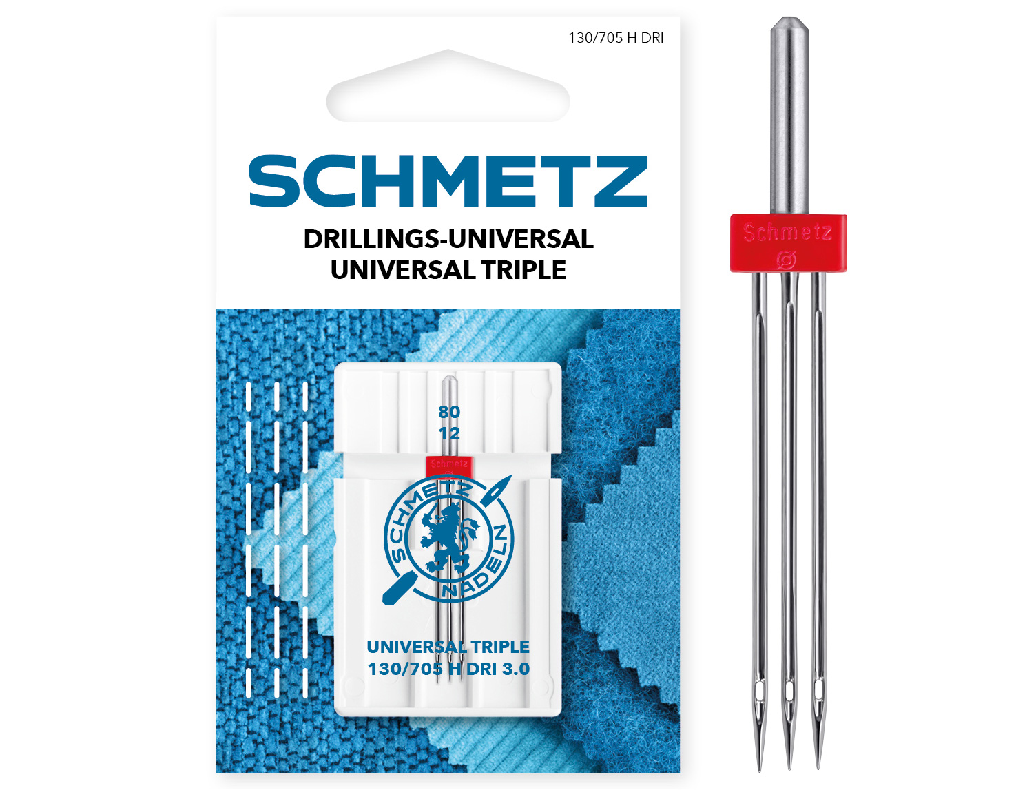 SCHMETZ TRIPLE SIZE 3MM SIZE 80 PACK OF 1 NEEDLE