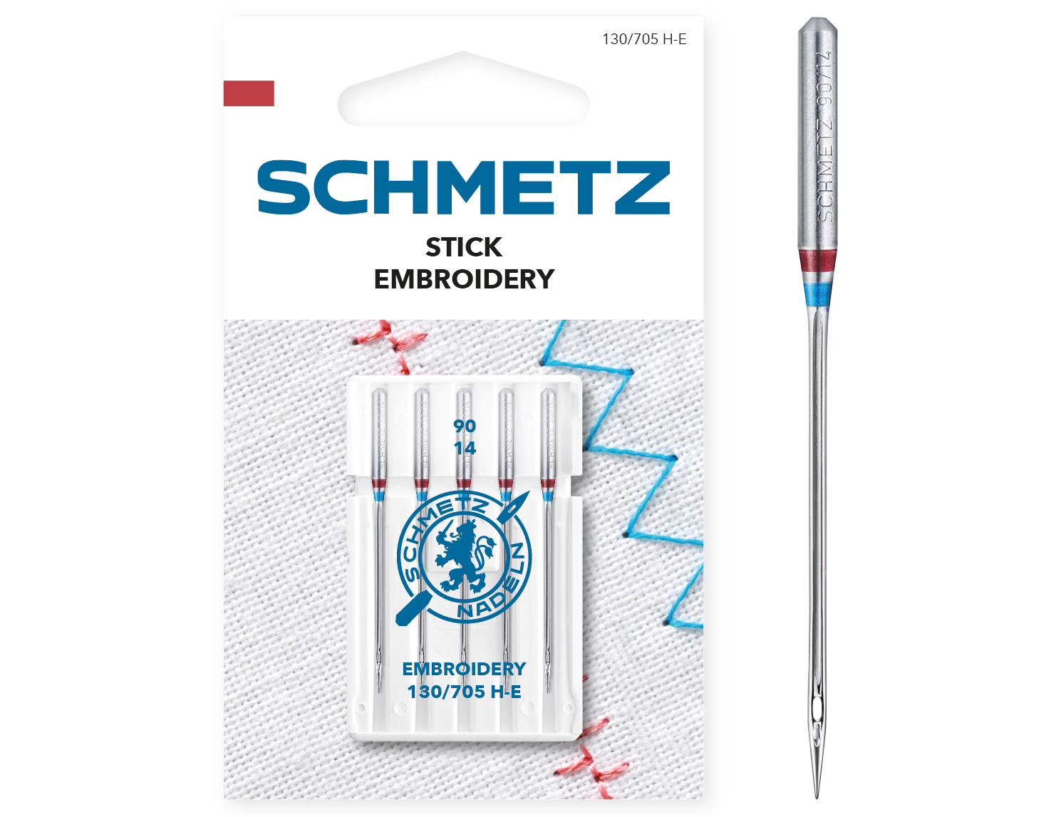 SCHMETZ EMBROIDERY SIZE 90 PACK OF 5 CARDED