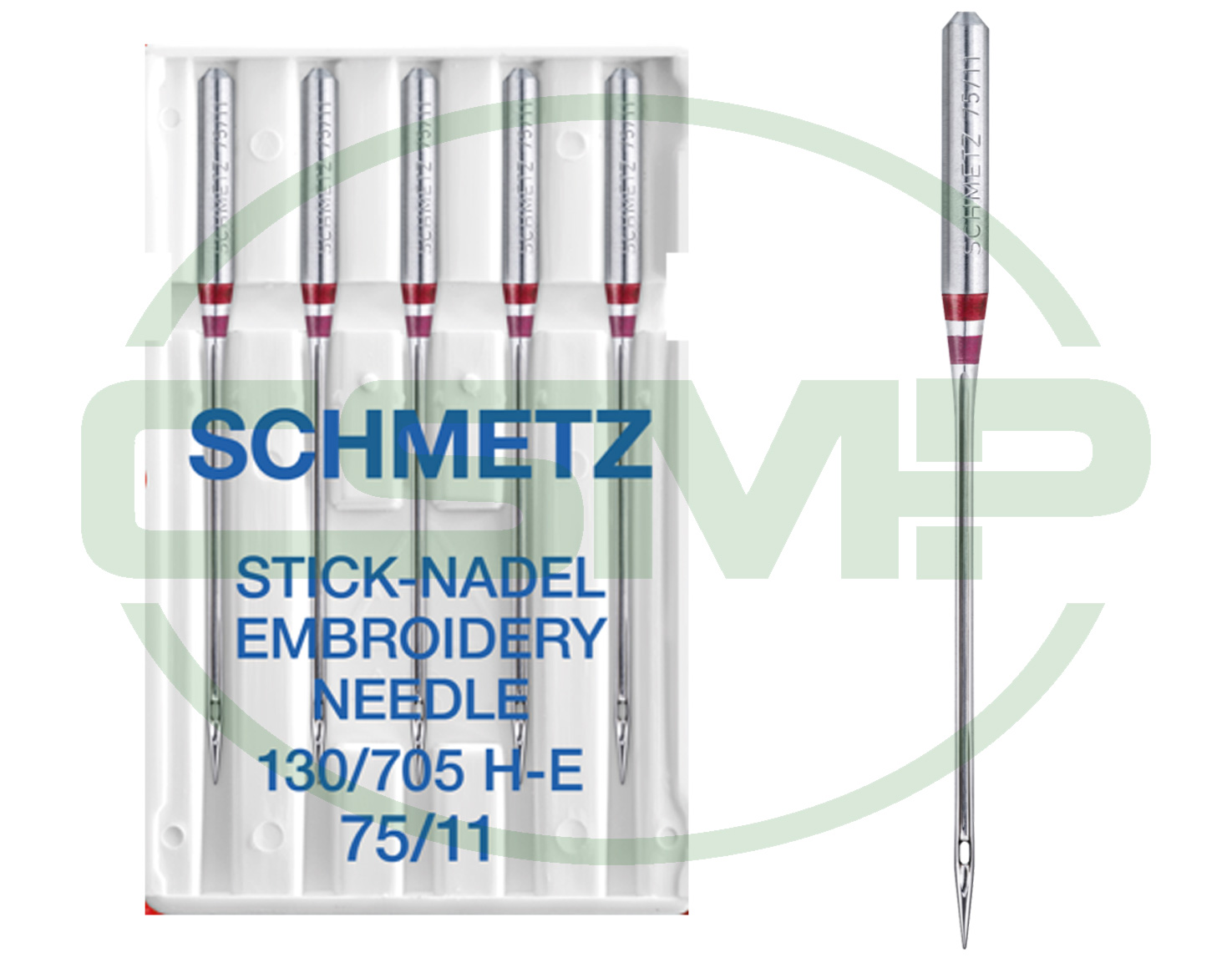 SCHMETZ EMBROIDERY SIZE 75 PACK OF 5 NEEDLES