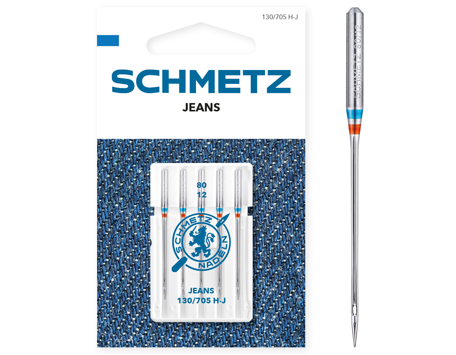 SCHMETZ JEANS SIZE 80 PACK OF 5 CARDED