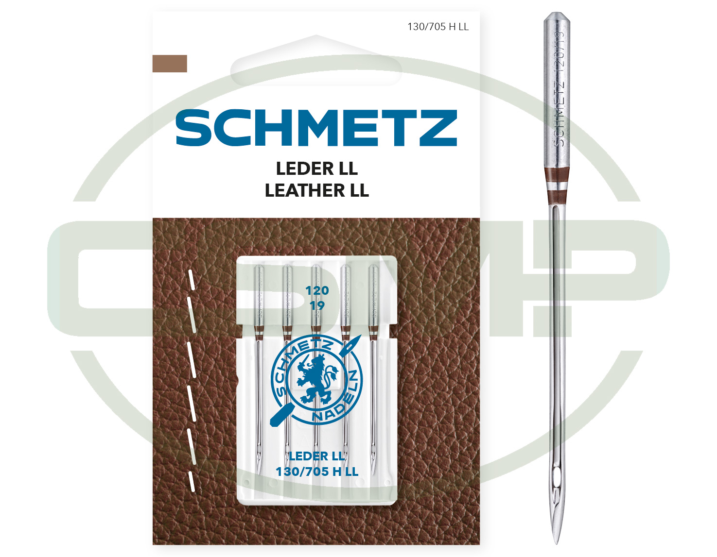 SCHMETZ LEATHER SIZE 120 PACK OF 5 CARDED