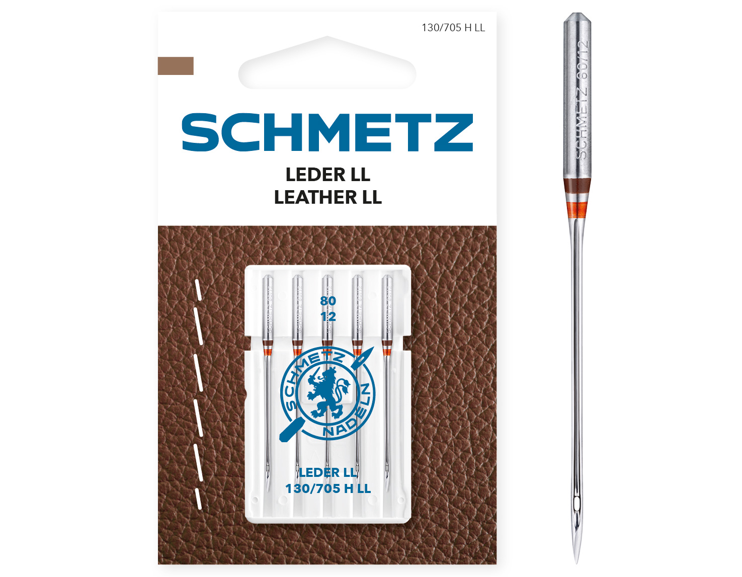 SCHMETZ LEATHER SIZE 80 PACK OF 5 CARDED