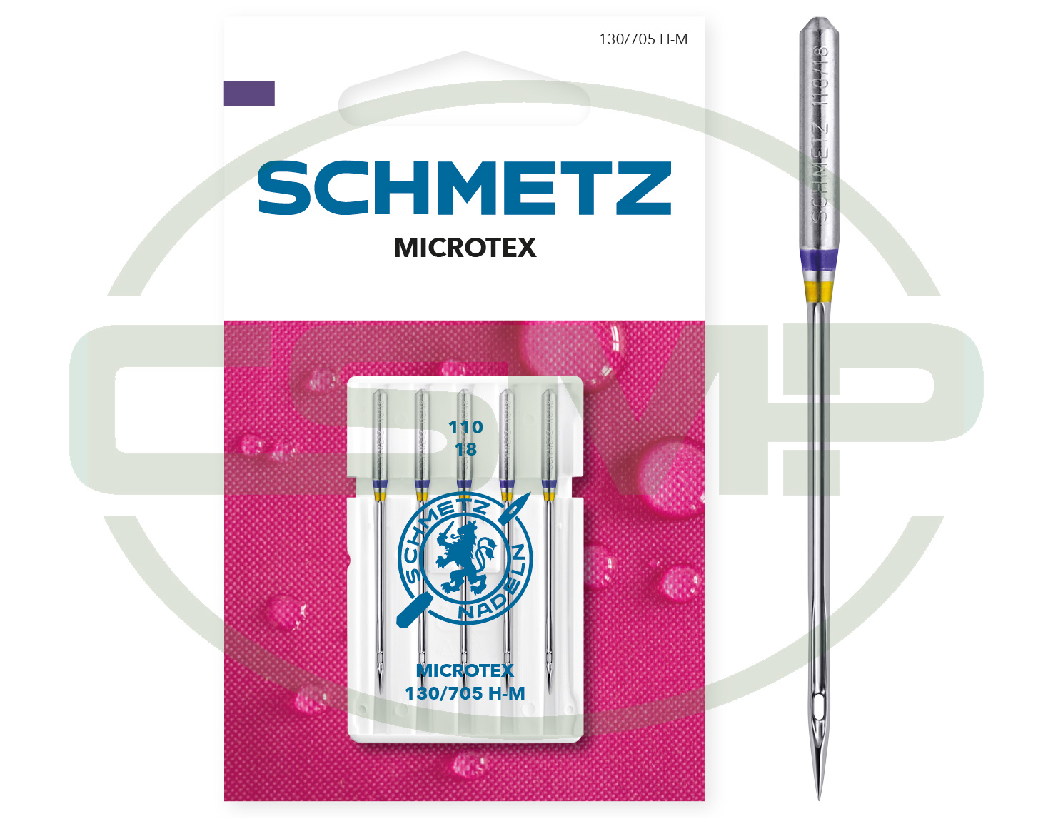 SCHMETZ MICROTEX SIZE 110 PACK OF 5 CARDED