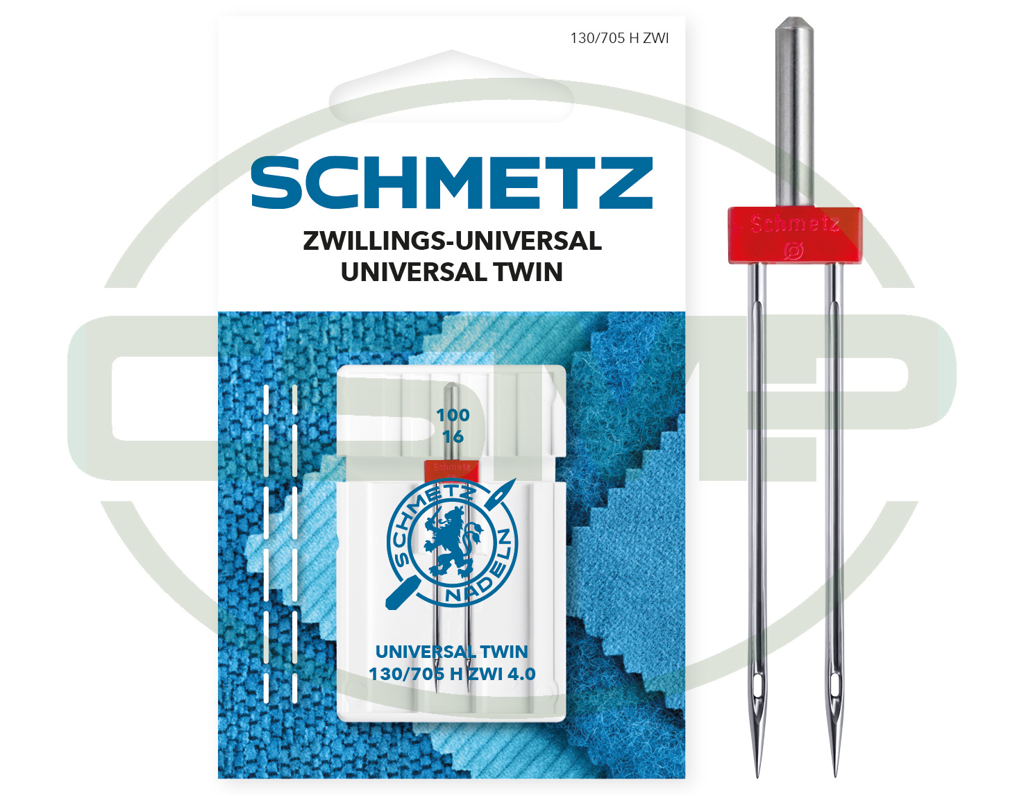 SCHMETZ TWIN 4MM SIZE 100 PACK OF 1 CARDED
