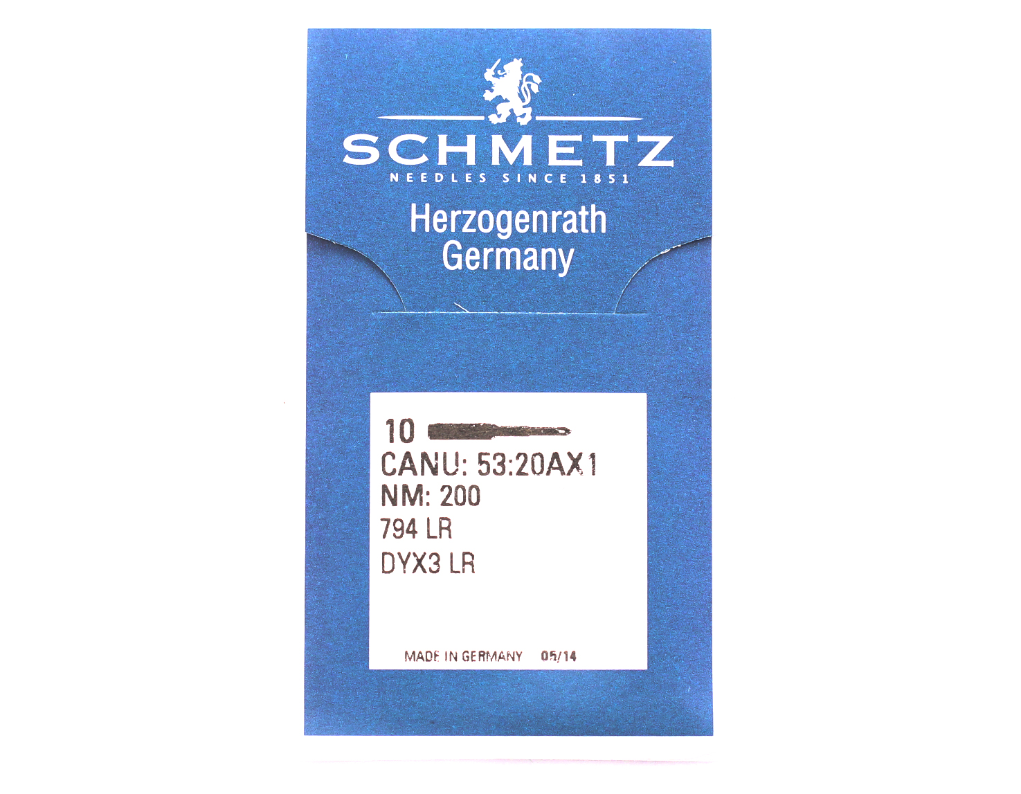 794LR SIZE 200 PACK OF 10 NEEDLES SCHMETZ