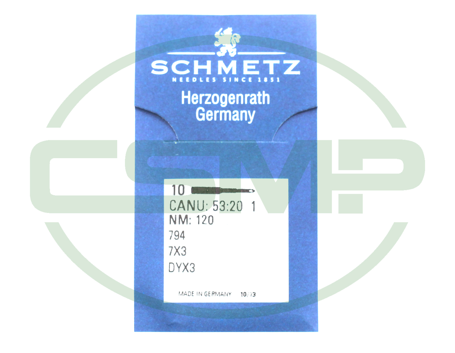 7X3 SIZE 120 PACK OF 10 NEEDLES SCHMETZ