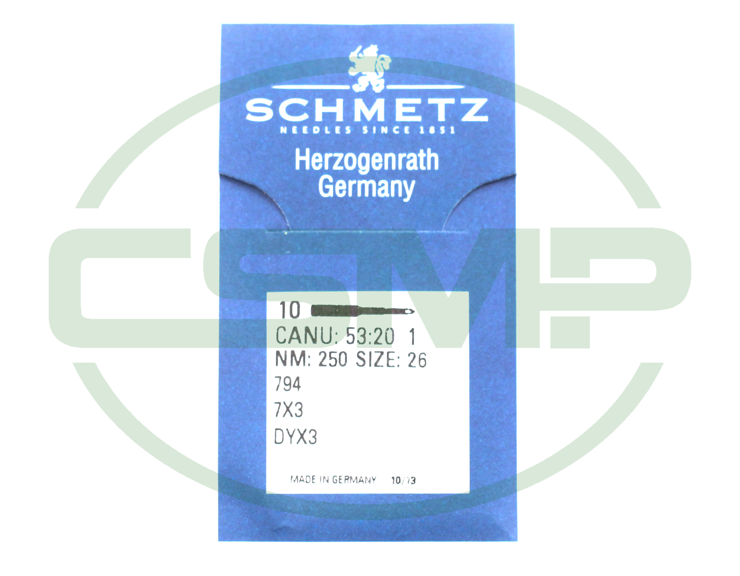 7X3 SIZE 250 PACK OF 10 NEEDLES SCHMETZ