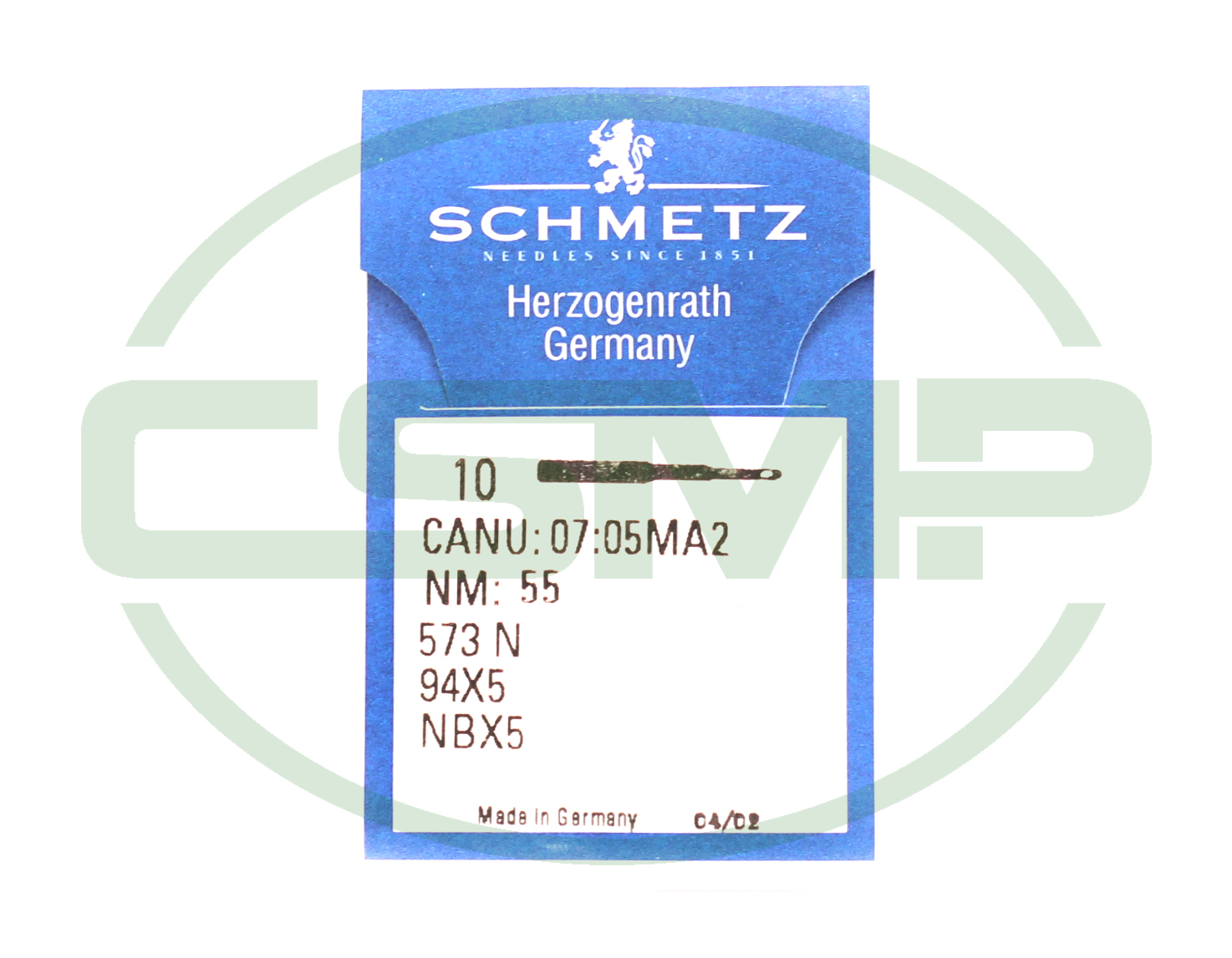 94X5 SIZE 55 PACK OF 10 NEEDLES SCHMETZ DISCONTINUED