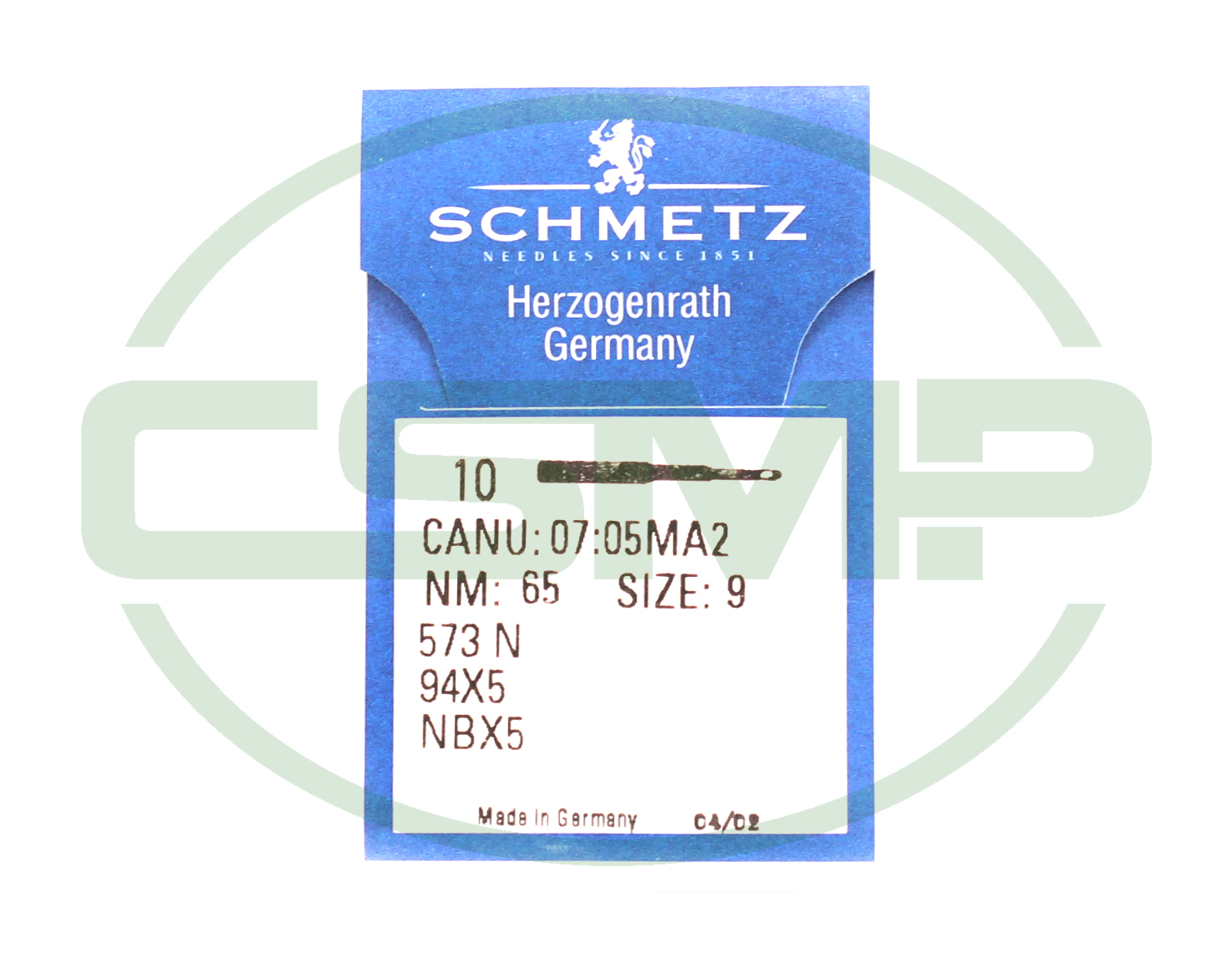 94X5 SIZE 65 PACK OF 10 NEEDLES SCHMETZ DISCONTINUED