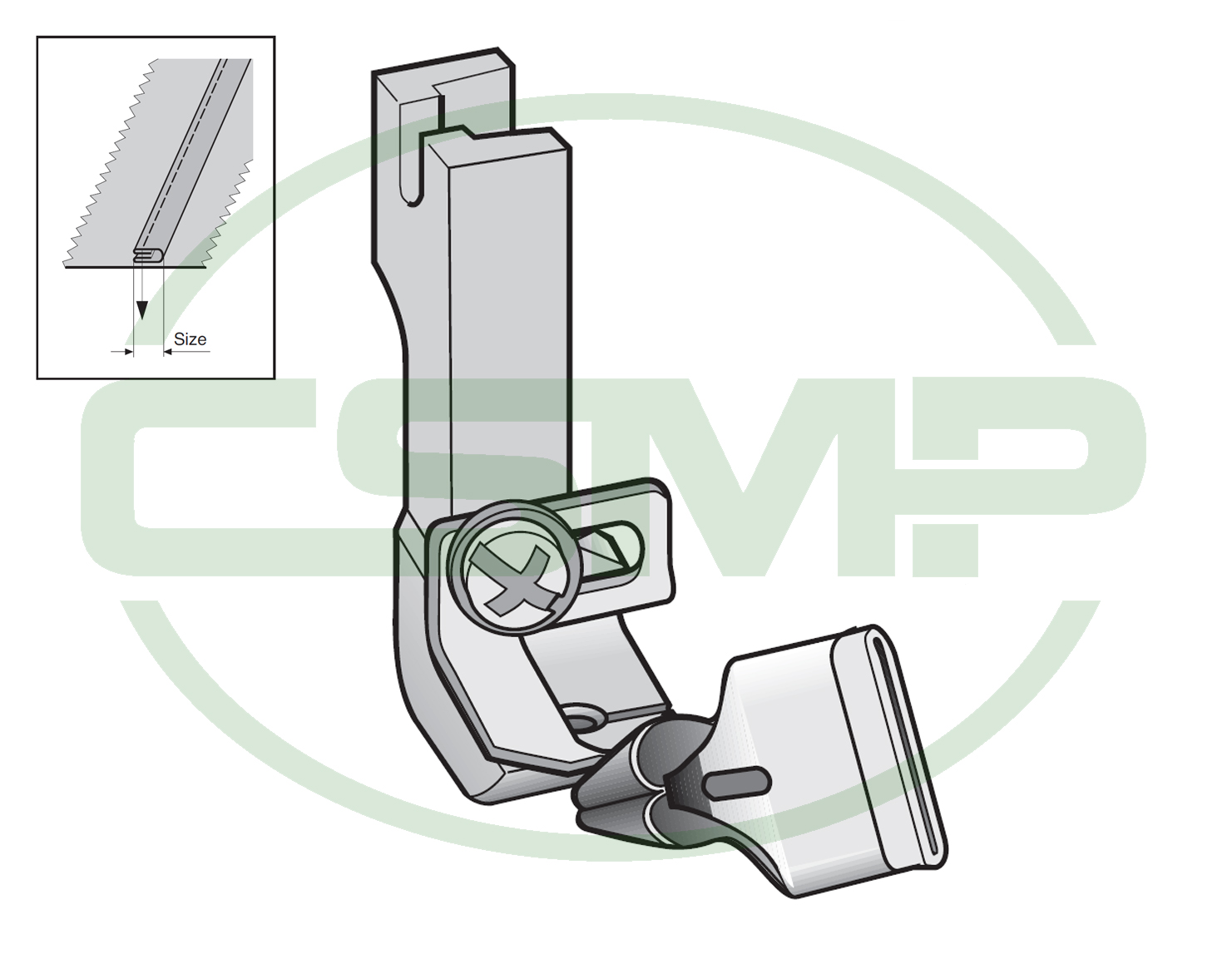 A21X6.5 25MM - 6.5MM BIAS LOOP PIPING FOOT SUISEI