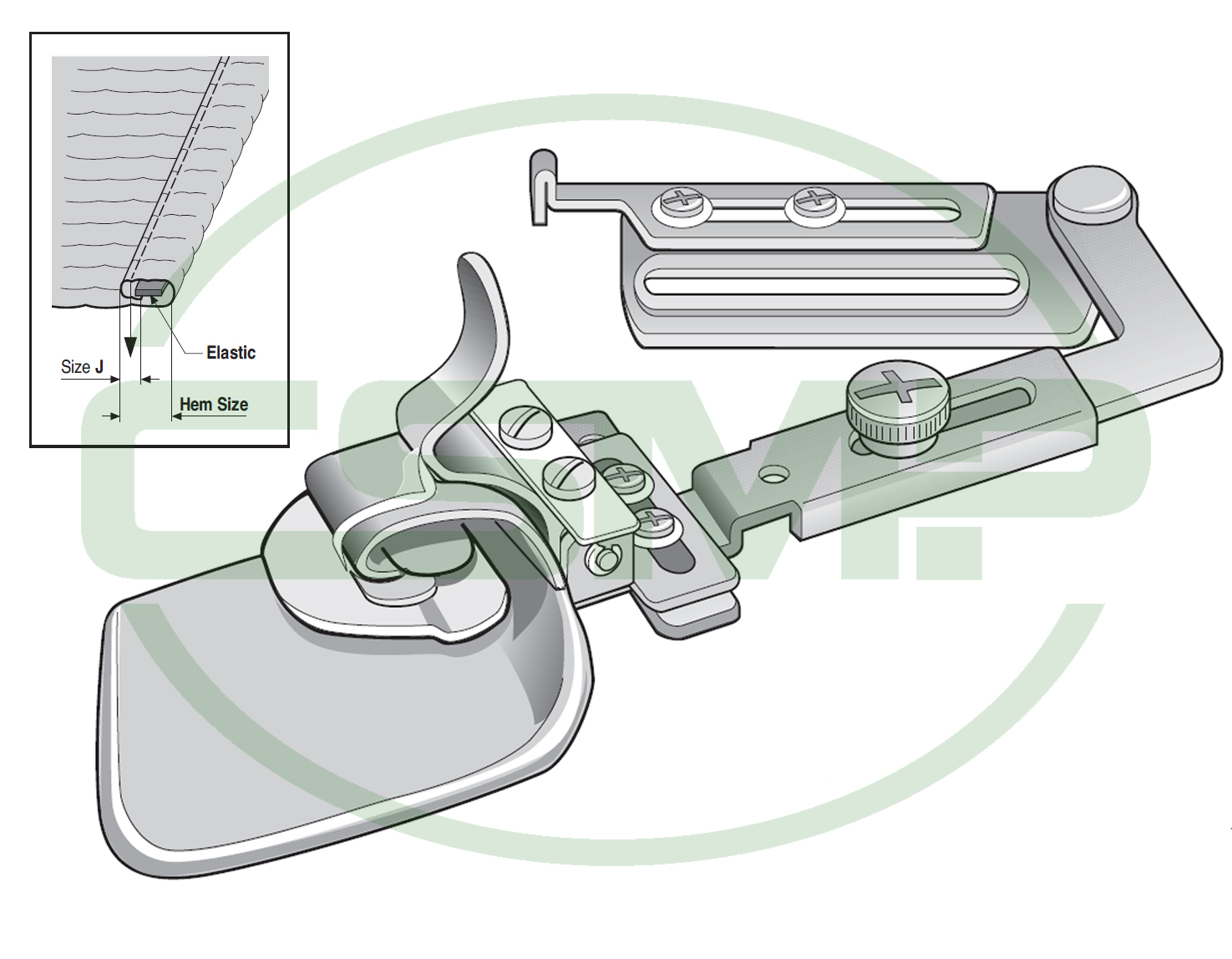 A43LX16MM LATCH ELASTIC HEMMER SUISEI