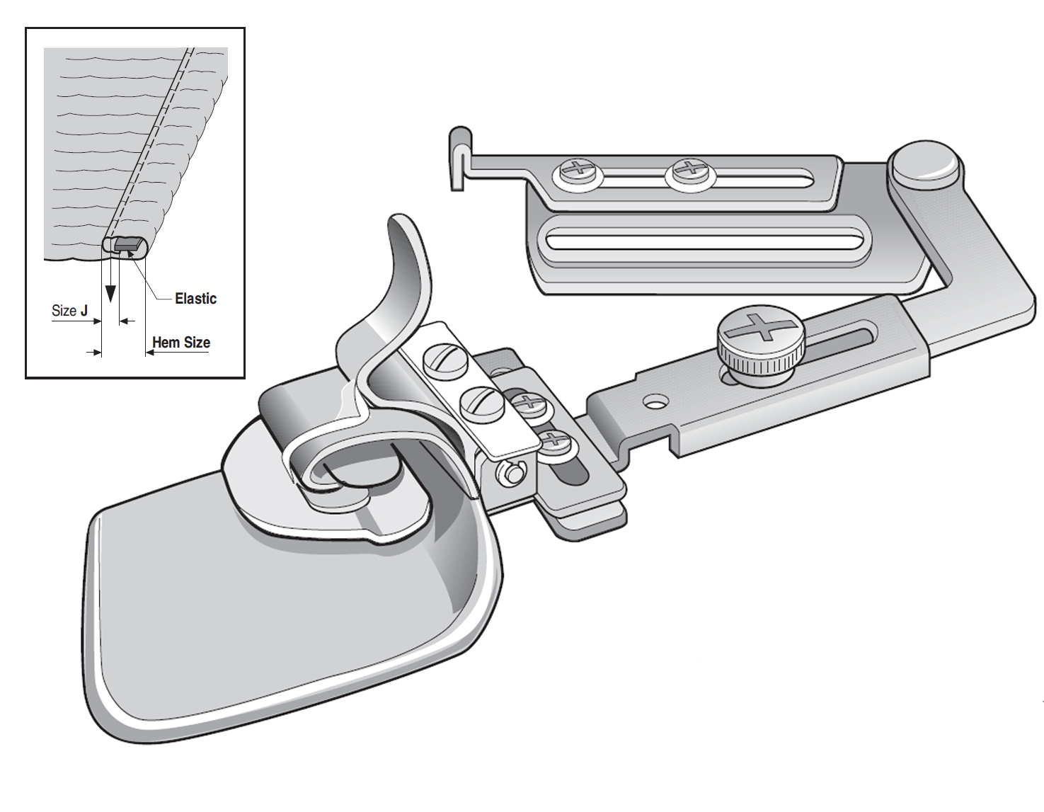 A43LX20MM LATCH ELASTIC HEMMER SUISEI