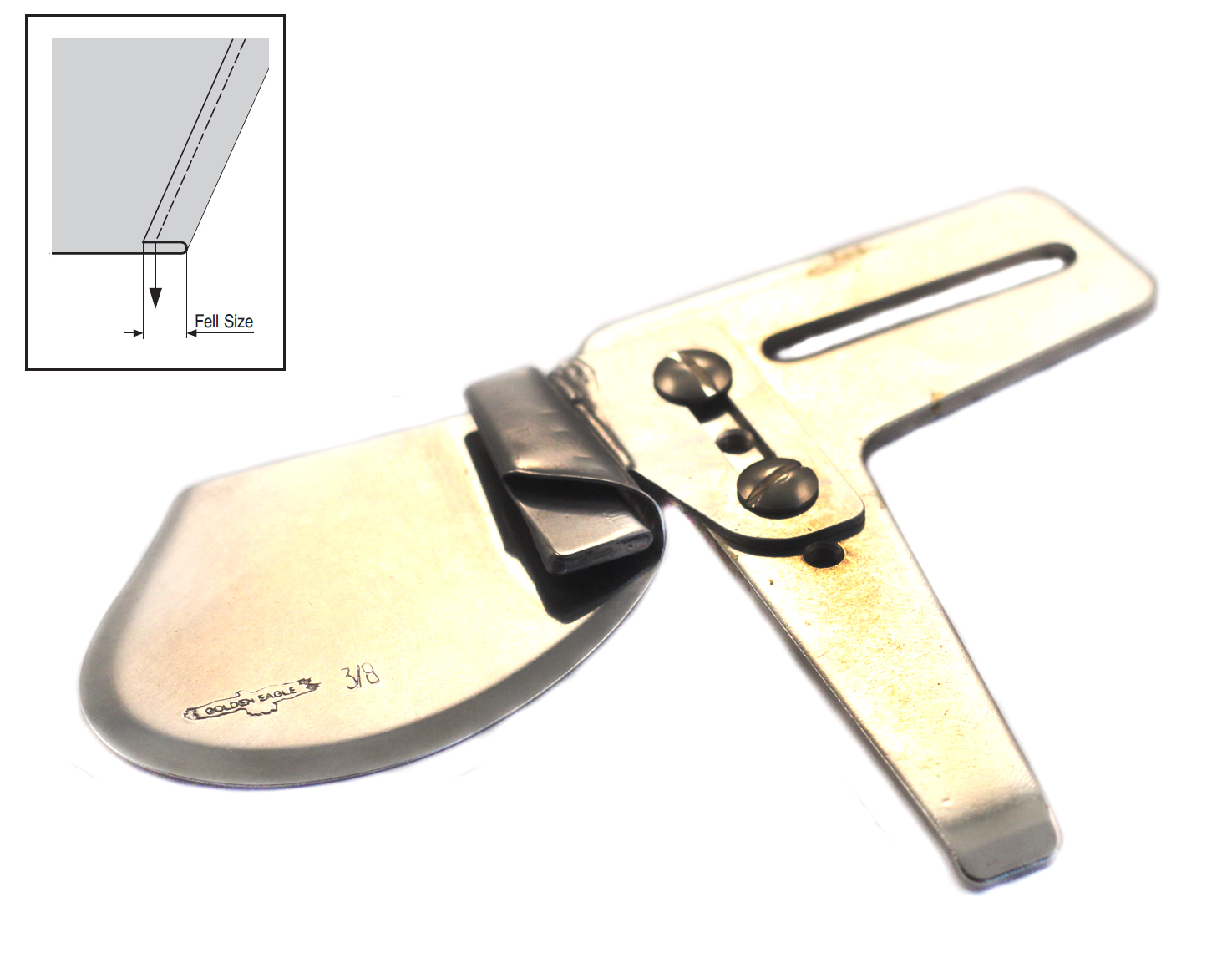 A75UX1/4=6MM SINGLE UP TURN HEMMER