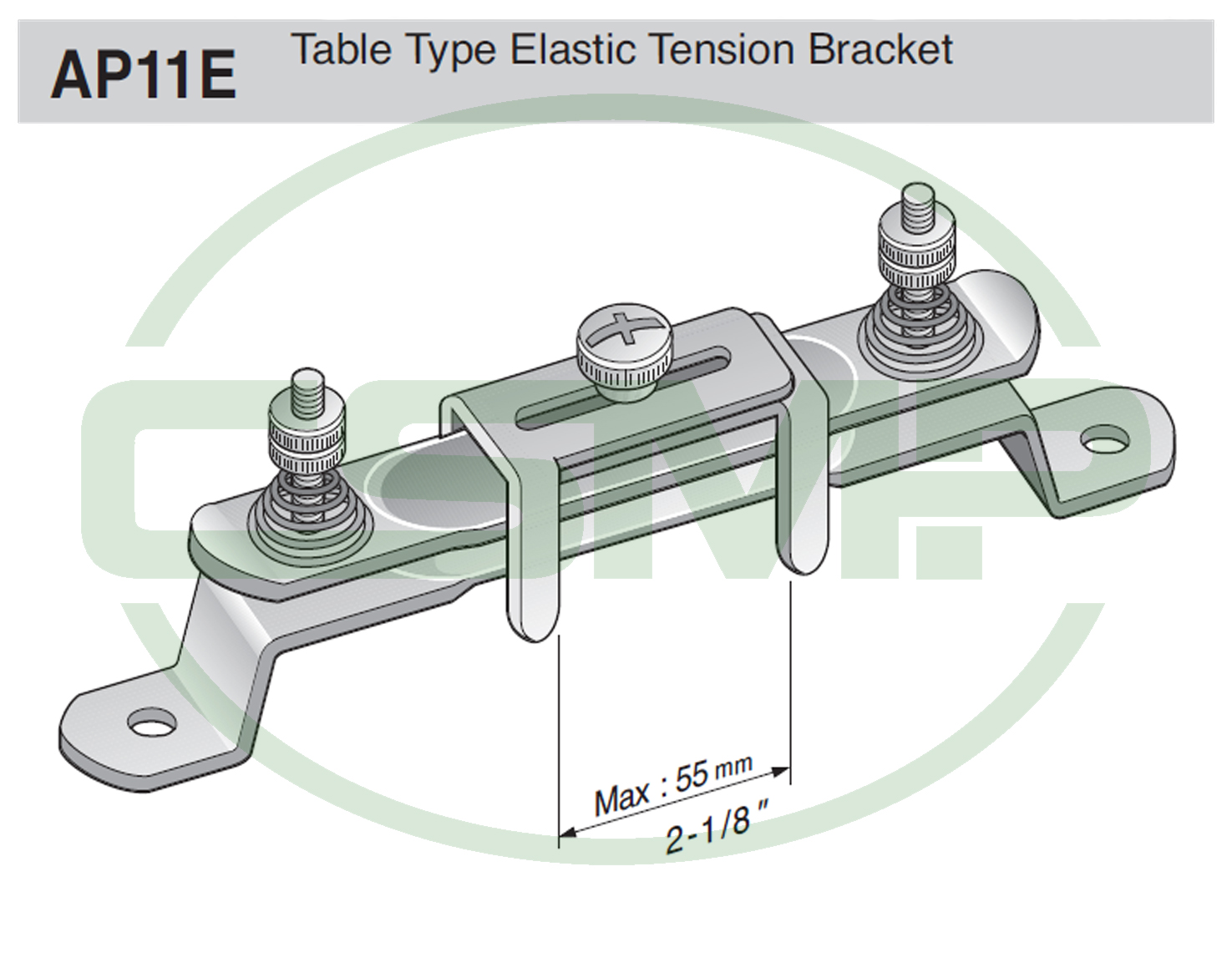 S286 = AP11E T/TYPE ELASTIC TENSION BRACKET