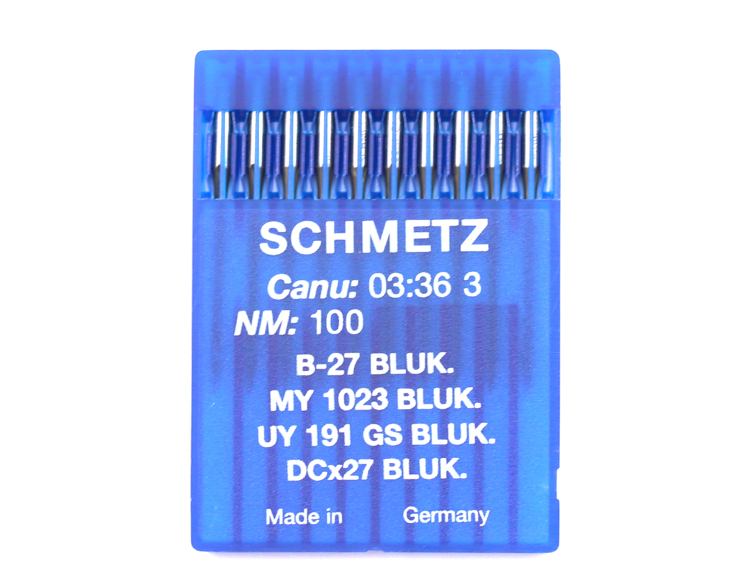 B27BLUK SIZE 100 PACK OF 10 NEEDLES SCHMETZ DISCONTINUED