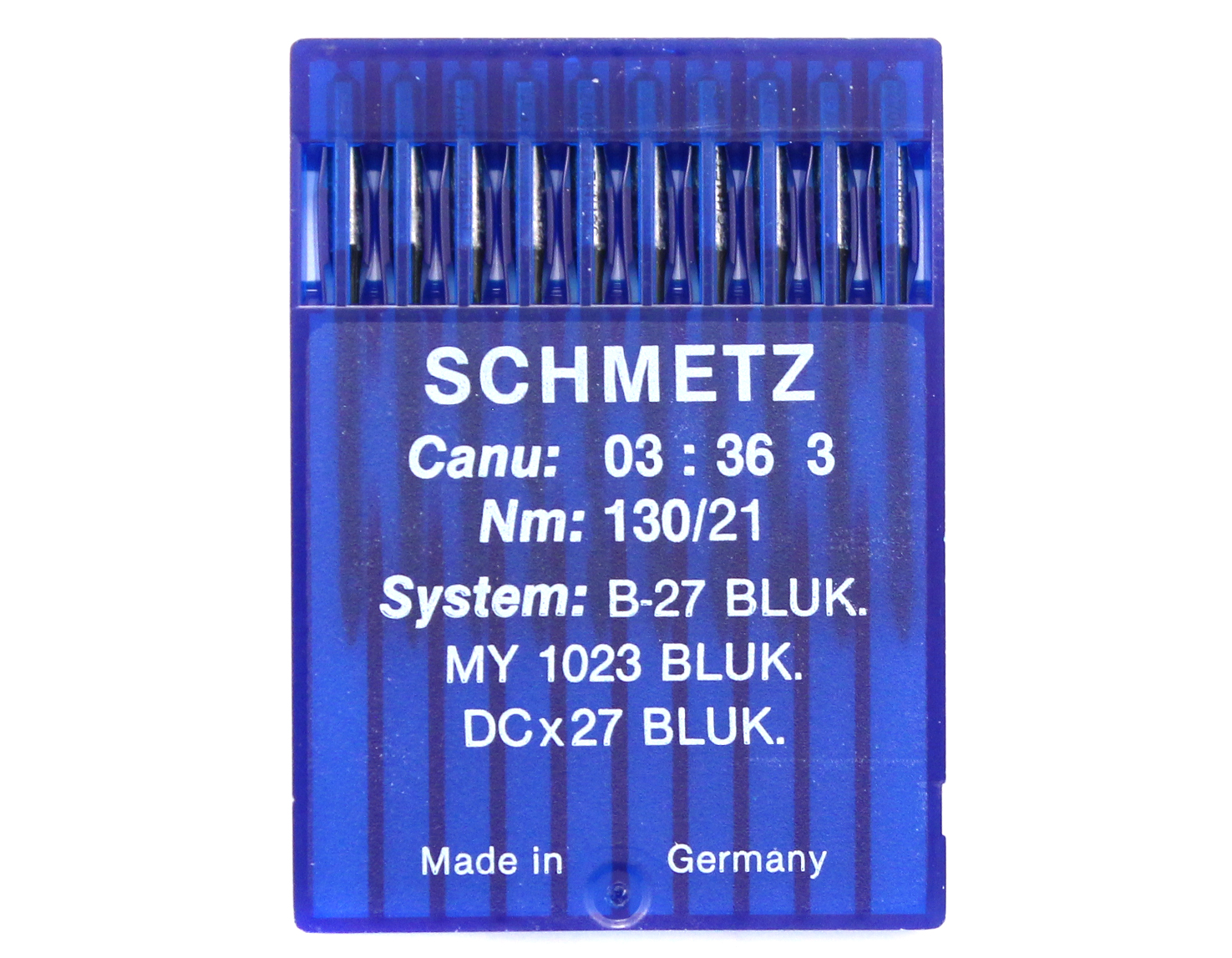 B27BLUK SIZE 130 PACK OF 10 NEEDLES SCHMETZ DISCONTINUED