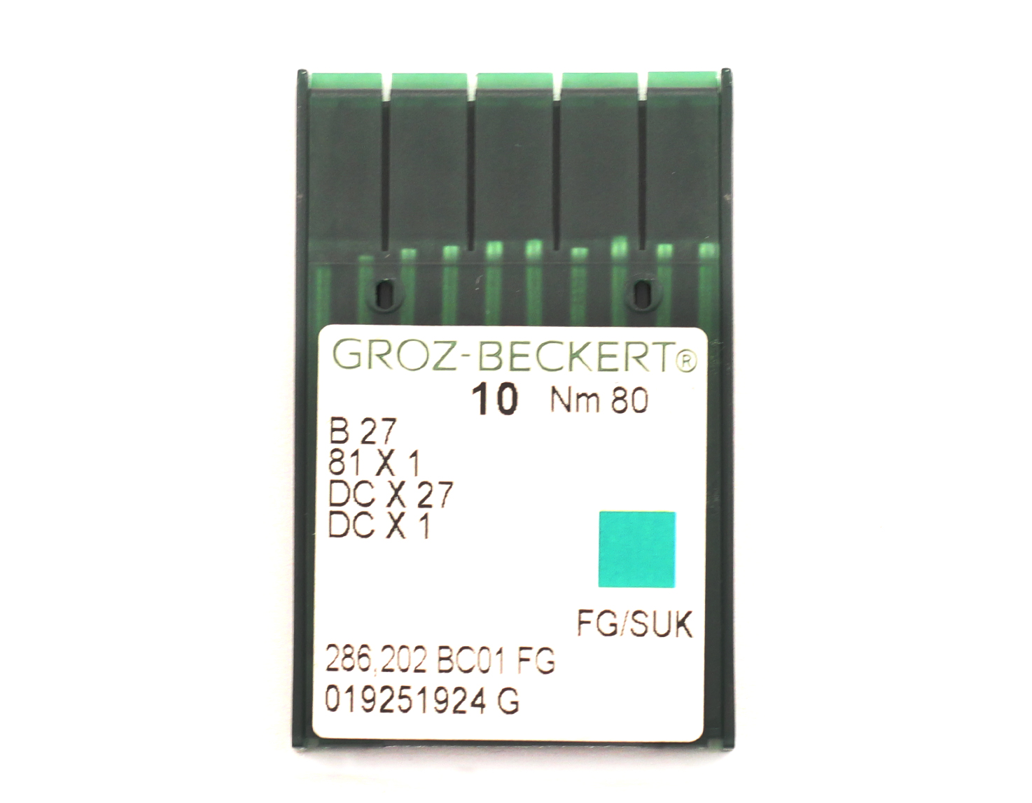 B27FG (SUK) SIZE 80 GROZ BECKERT PACK OF 10 NEEDLES