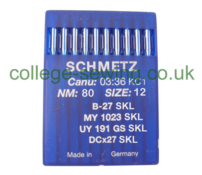 B27SKL SIZE 80 PACK OF 10 NEEDLES SCHMETZ