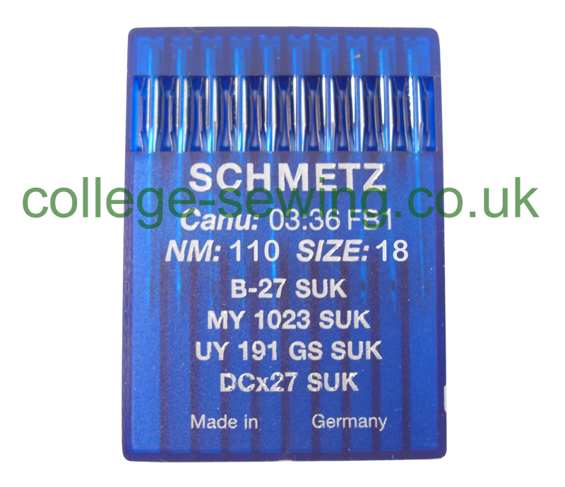 B27SUK SIZE 110 PACK OF 10 NEEDLES SCHMETZ