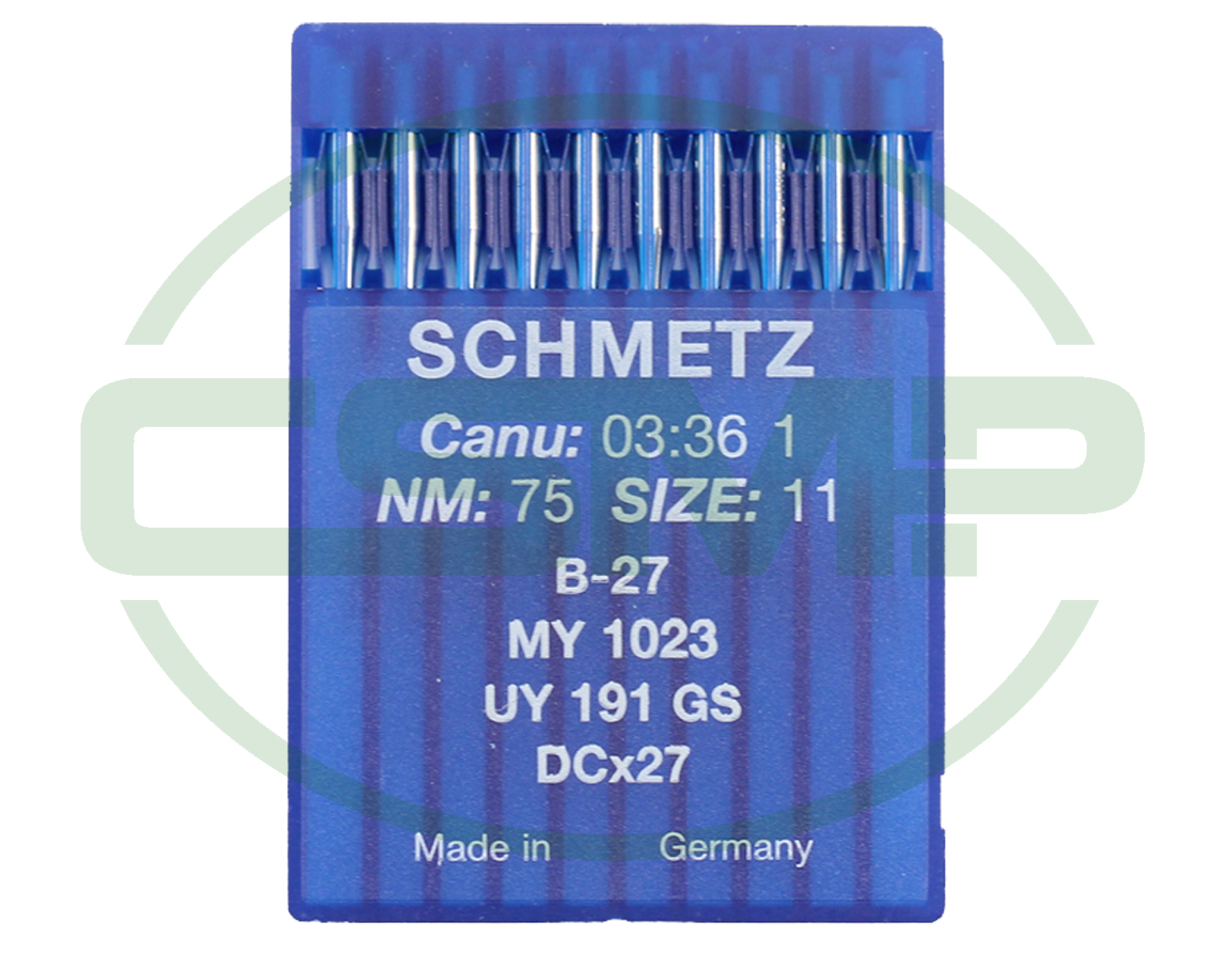 B27 SIZE 75 PACK OF 10 NEEDLES SCHMETZ