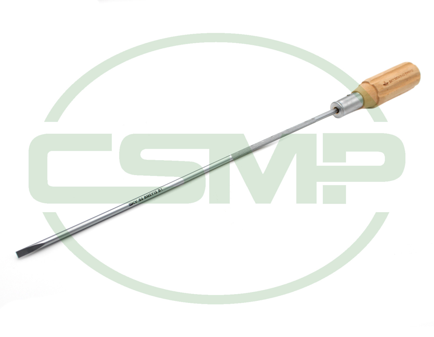 BM5Y12 12" WOODED HANDLE SCREW DRIVER WITH 5MM TIP