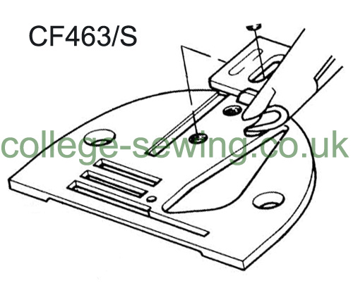 CF463S CF NEEDLE PLATE CUT OUT FOR BINDER