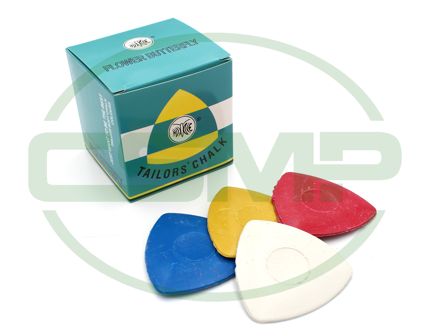 CH10M  TRIANGULAR TAILORS CHALK 10PCS BOX MIXED COLOUR