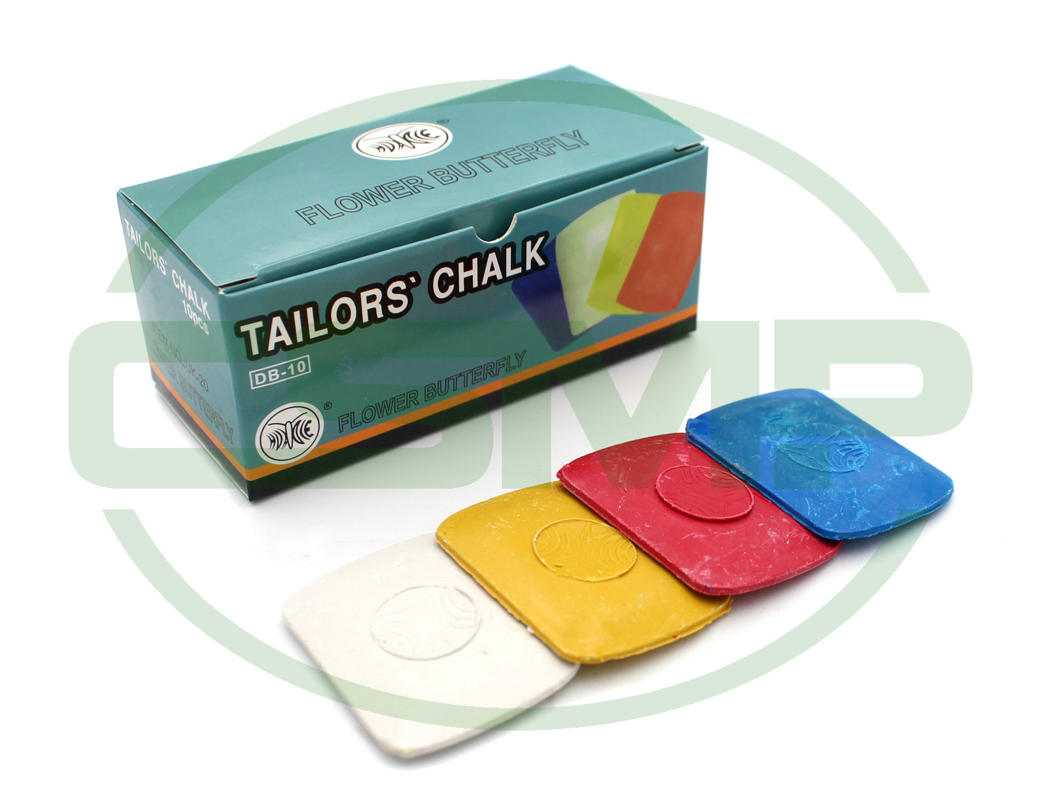 CH10M  SMALL SQUARE TAILORS CHALK 10PCS BOX MIXED COLOUR