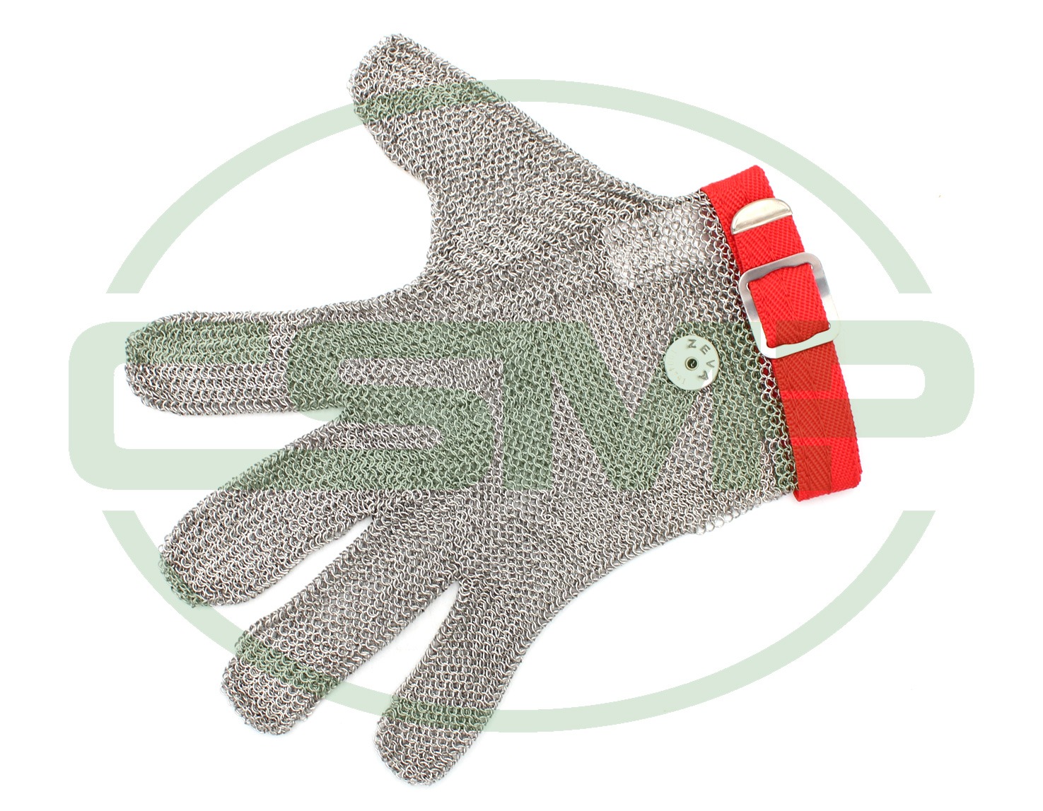 ZEVA 5 FINGER CHAINMAIL GLOVE RED MEDIUM