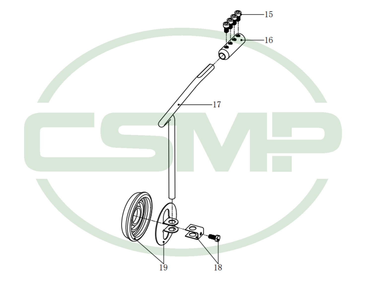 KNEE LIFT ASSY ZUSUN CM101 BLINDSTITCH