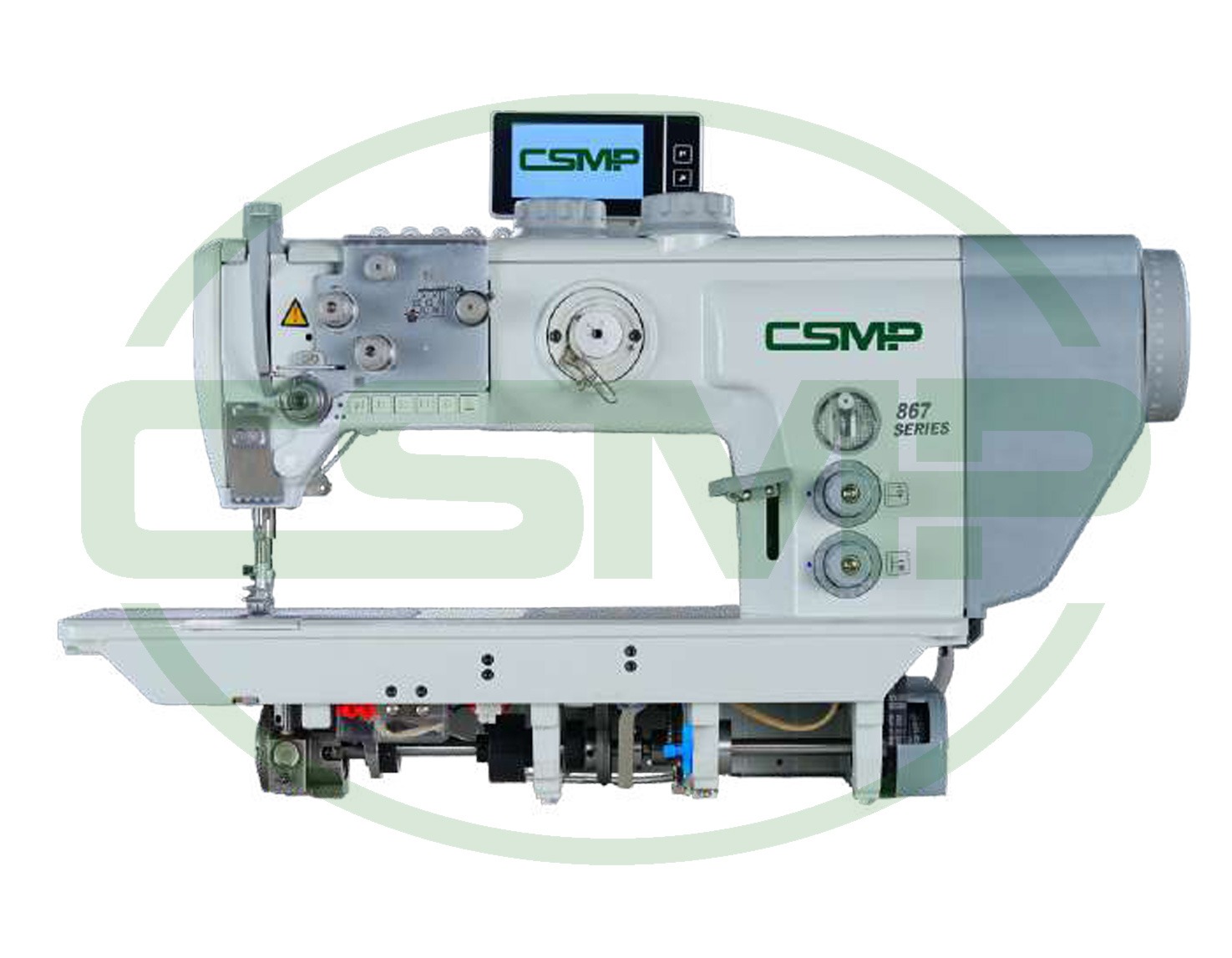 CSMP 867B-221232Z 8MM TWIN NEEDLE 32MM BOBBIN D/DRIVE WALKING FOOT MACHINE HEAD ONLY