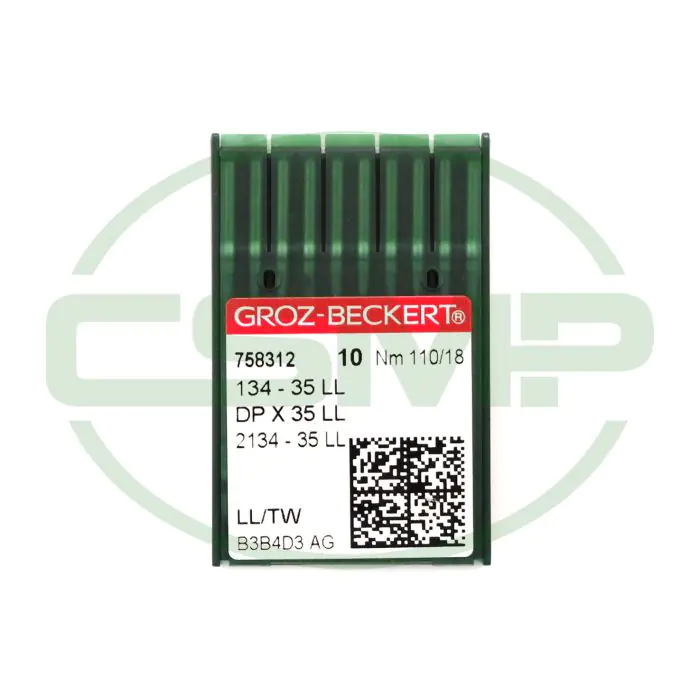 134-35LL SIZE 110 PACK OF 10 NEEDLES GROZ BECKERT 134-35LL SIZE 110 PACK OF 10 NEEDLES GROZ BECKERT