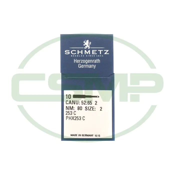 253C SIZE 80 PACK OF 10 HOOK NEEDLES SCHMETZ