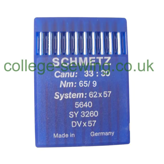 62X57 SIZE 65 PACK OF 10 NEEDLES SCHMETZ DISCONTINUED 62X57 SIZE 65 PACK OF 10 NEEDLES SCHMETZ DISCONTINUED