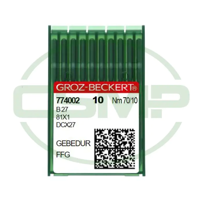 B27FFG GEBEDUR SIZE 70 GROZ BECKERT PACK OF 10 NEEDLES B27FFG GEBEDUR SIZE 70 GROZ BECKERT PACK OF 10 NEEDLES