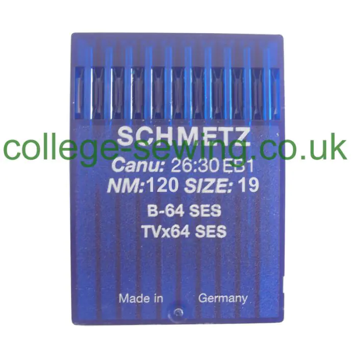 B64SES SIZE 120 PACK OF 10 NEEDLES SCHMETZ B64SES SIZE 120 PACK OF 10 NEEDLES SCHMETZ