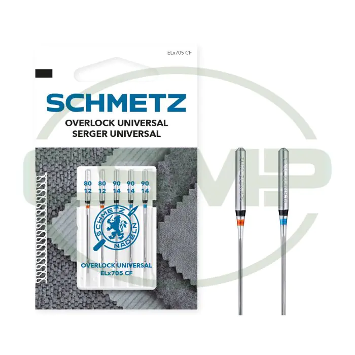 SCHMETZ DOUBLE SCARF SIZE 80-90 PACK OF 5 NEEDLES CARDED EL705CF
