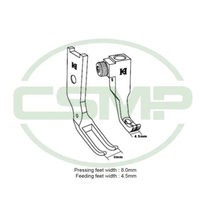 KP1245-N071 NARROW FOOT SET PFAFF 1245 335 INCLUDES INNER AND OUTER FOOT