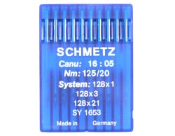 128X1 SIZE 125 PACK OF 10 NEEDLES SCHMETZ