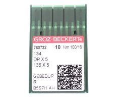 134 GEBEDUR SIZE 100 PACK OF 10 NEEDLES GROZ BECKERT TITANIUM COATED
